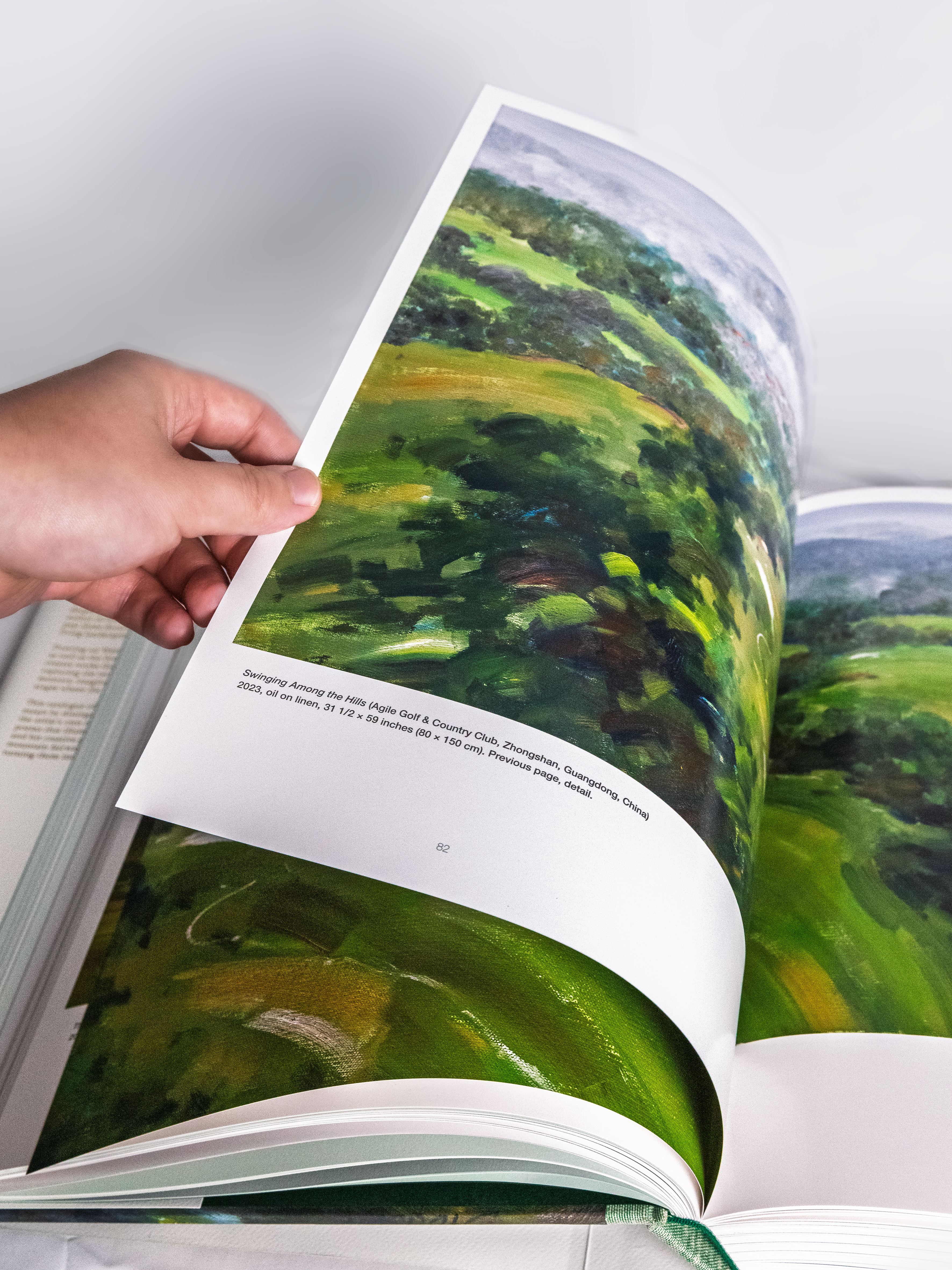 Open book showing a color plate